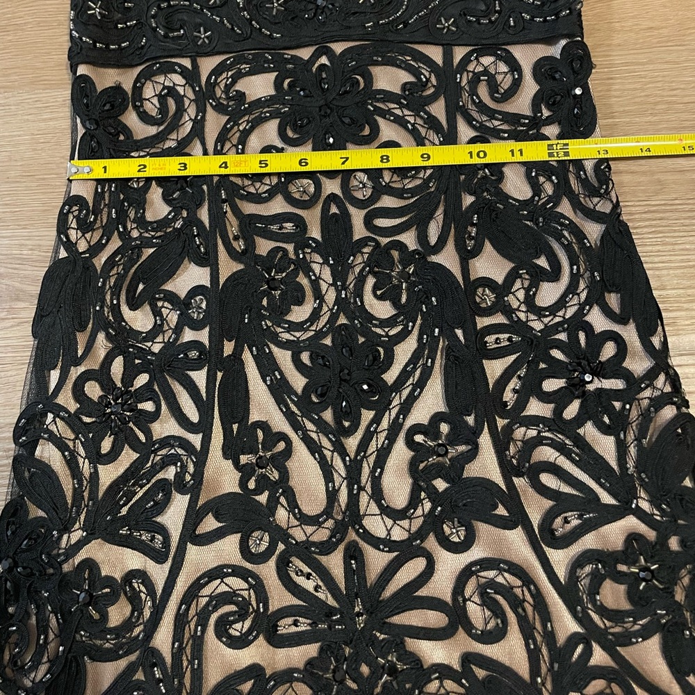 Sue Wong Nocturne Black Lace Beaded Evening Cocktail Dress Size 2 - Picture 6 of 14